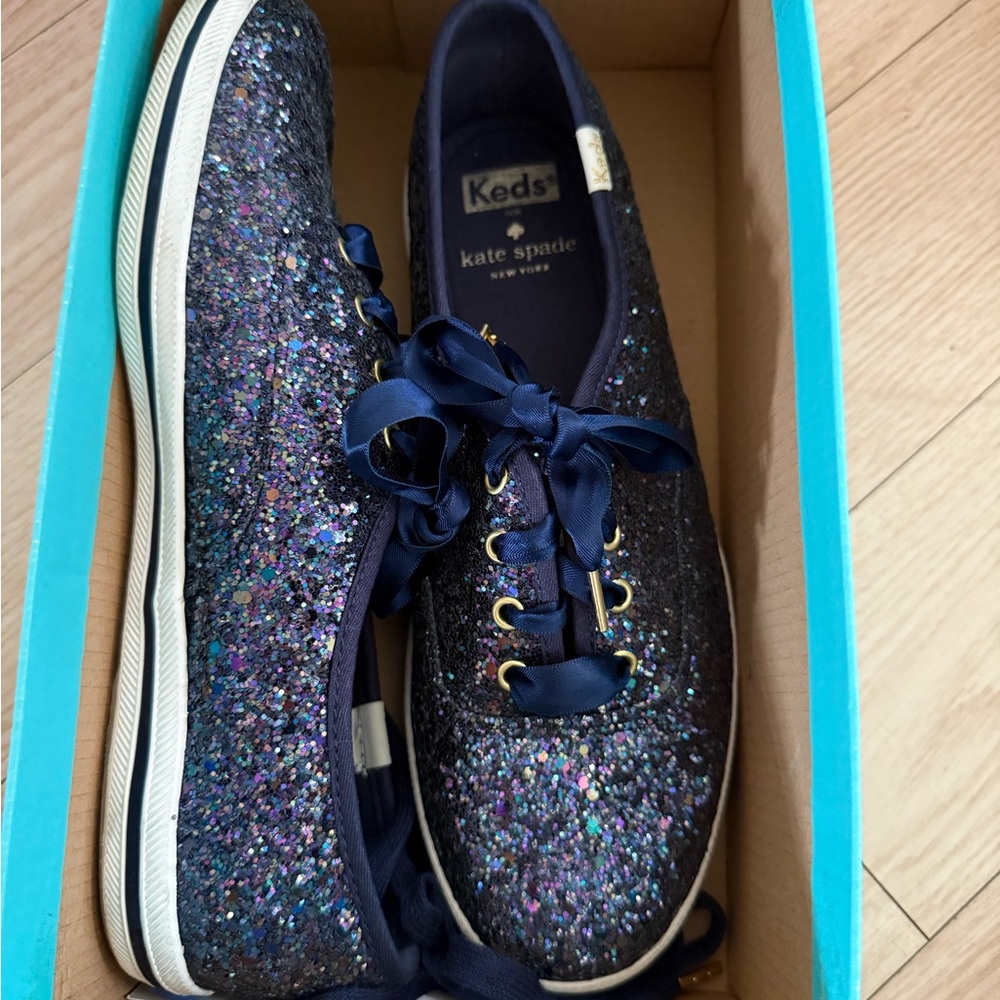 Keds for Kate Spade Tan and Blue Box- lightly used